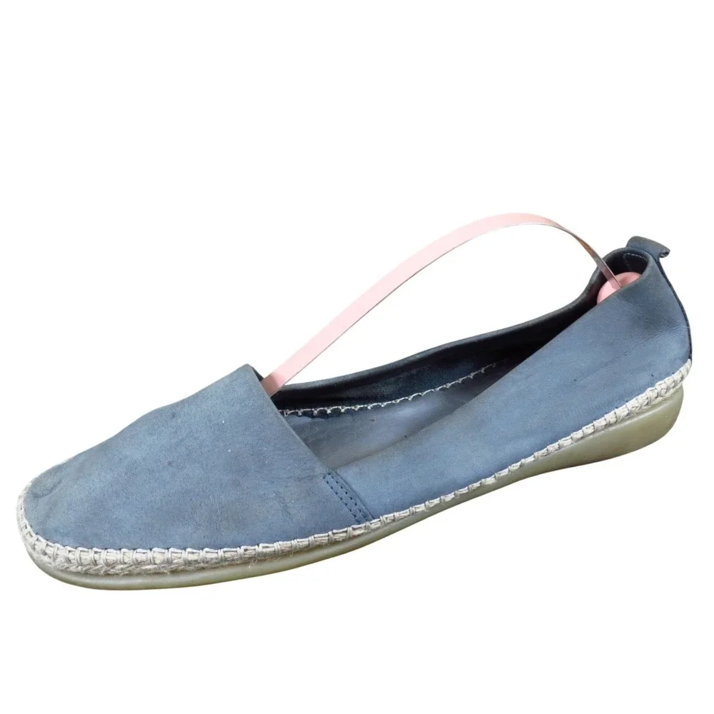 The Flexx Espadrille Women Casual Shoe Size‎ 7.5 Everyday Comfort Blue Leather